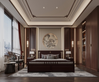 New Chinese Style Bedroom-ID:507849934