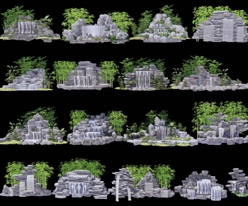 New Chinese Style Rockery Waterscape-ID:624799741