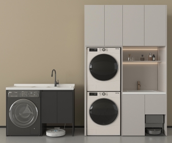 Modern Laundry Cabinet-ID:452321056