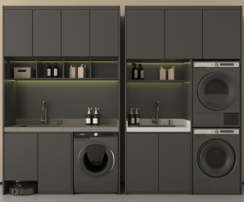 Modern Laundry Cabinet-ID:237087019