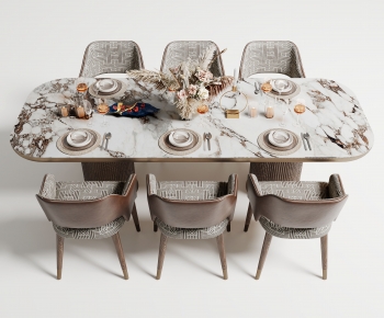 Modern Dining Table And Chairs-ID:706539298