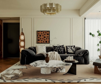 French Style A Living Room-ID:741844896