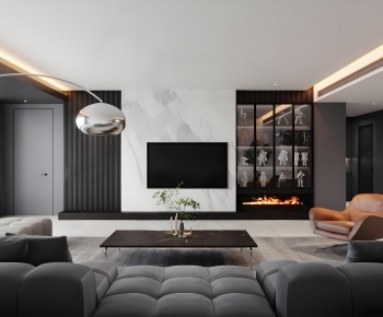 Modern A Living Room-ID:498559951