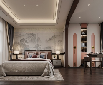 New Chinese Style Bedroom-ID:537055971