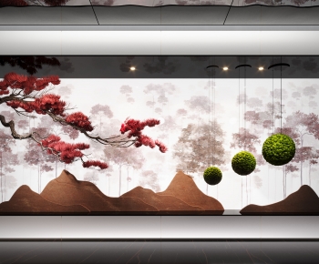 New Chinese Style Plant Landscaping-ID:552927975