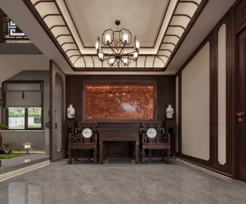 New Chinese Style Hallway-ID:437448984