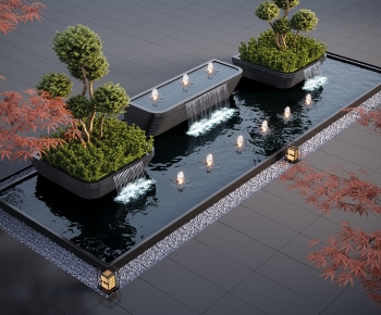 Modern Rockery Waterscape-ID:585493096