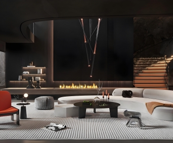Modern A Living Room-ID:642894986