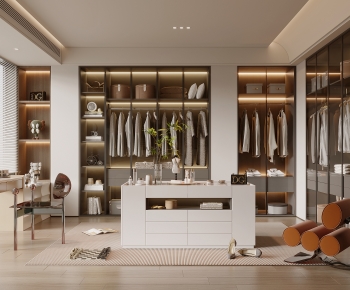 Modern Clothes Storage Area-ID:874205116