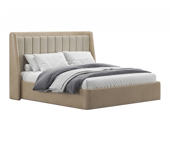 Modern Double Bed-ID:909332046