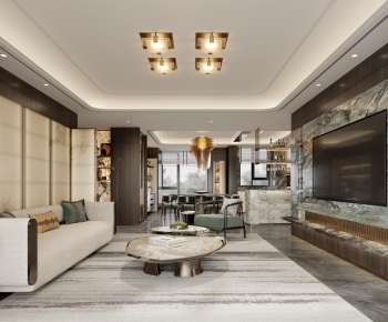 Modern A Living Room-ID:877764941