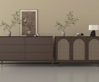 New Chinese Style Entrance Cabinet-ID:503206018