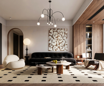 Modern A Living Room-ID:386461022