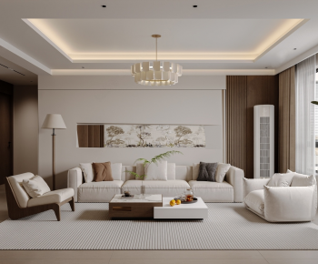 New Chinese Style A Living Room-ID:392071962