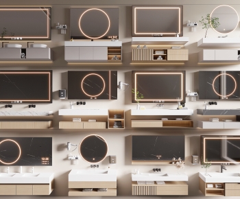 Modern Bathroom Cabinet-ID:677158124