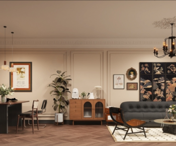 French Style A Living Room-ID:832890039