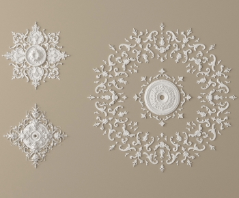 French Style Plaster Carved Top Plate-ID:101949939