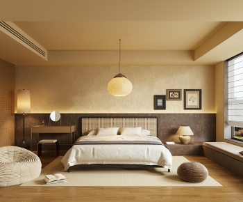 Wabi-sabi Style Bedroom-ID:517437936