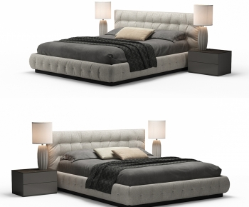Modern Double Bed-ID:217345007