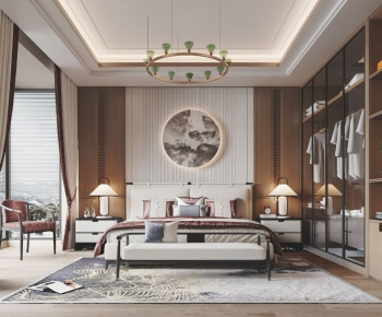 New Chinese Style Bedroom-ID:681850916