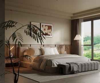 Wabi-sabi Style Bedroom-ID:742907053