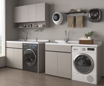 Modern Laundry Cabinet-ID:549422037