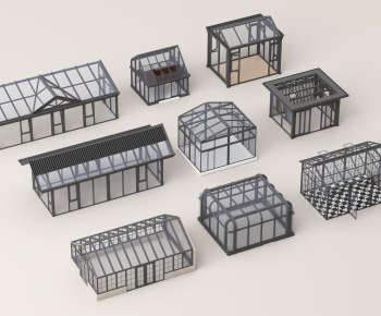 Modern Glass Sunshine Room-ID:696696045