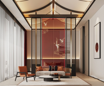 New Chinese Style Bedroom-ID:958138949