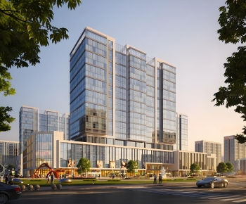 Modern Appearance Of Commercial Building-ID:671926981