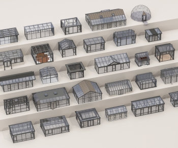 Modern Glass Sunshine Room-ID:932472945