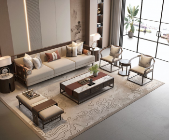 New Chinese Style Sofa Combination-ID:423212058