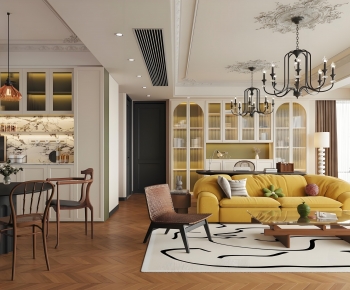 French Style A Living Room-ID:519771106