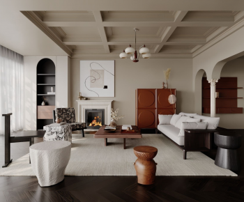 Modern A Living Room-ID:843678958