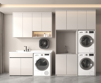 Modern Laundry Cabinet-ID:361373908