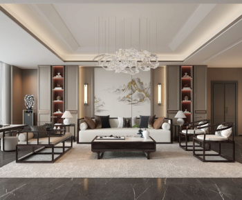 New Chinese Style A Living Room-ID:290910962