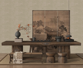 New Chinese Style Tea Tables And Chairs-ID:113167058