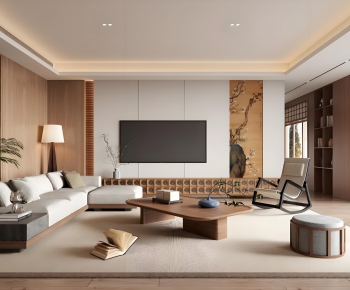 New Chinese Style A Living Room-ID:927575111
