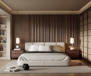 Wabi-sabi Style Bedroom-ID:826375966