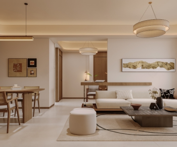 New Chinese Style A Living Room-ID:631364114