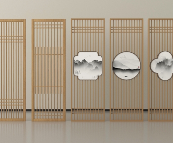 New Chinese Style Wooden Screen Partition-ID:294458929