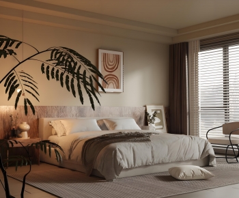 Wabi-sabi Style Bedroom-ID:380053042