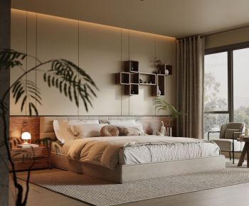 Wabi-sabi Style Bedroom-ID:981600344
