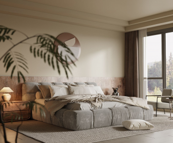 Wabi-sabi Style Bedroom-ID:984972959