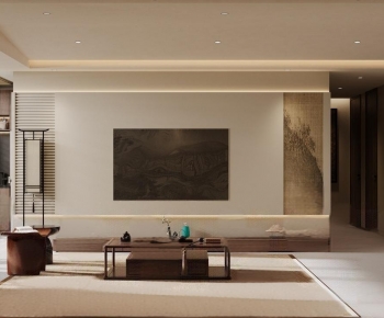 New Chinese Style A Living Room-ID:973630911