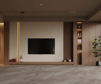 New Chinese Style TV Wall-ID:925028097
