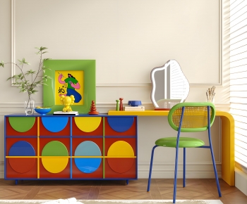 Modern Computer Desk And Chair-ID:822501906