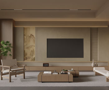 New Chinese Style A Living Room-ID:124310029