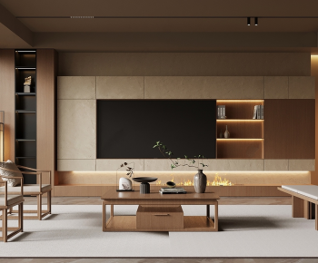 New Chinese Style A Living Room-ID:622807986