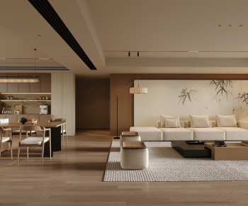 New Chinese Style A Living Room-ID:766644001