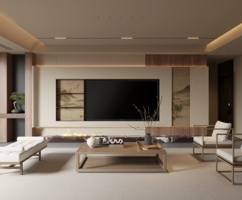 New Chinese Style A Living Room-ID:860172999